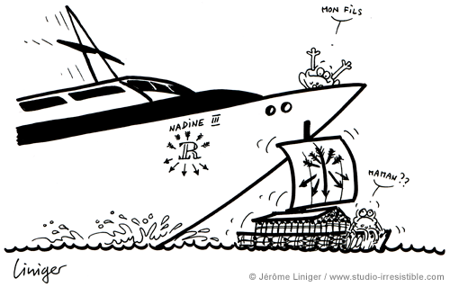 2009-07-16_jerome-liniger_pacifique-sur-bouteilles Le crapaud - Jérôme Liniger - Rothschild, le pacifique sur un bateau de bouteilles