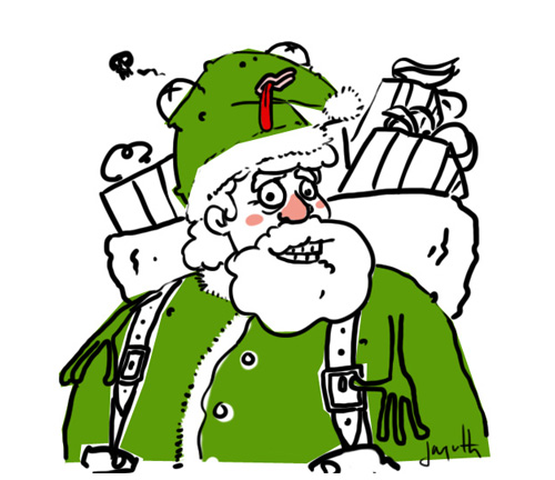 Le crapaud - Nicolas Jacquette - Le Père Noël endosse son manteau écologique